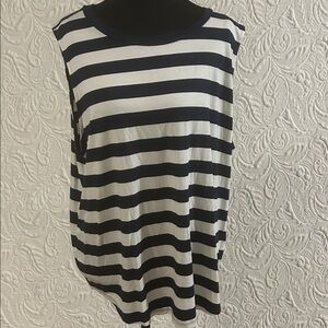 Amazon Essentials Black and White Striped Top